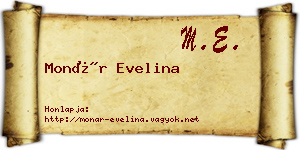Monár Evelina névjegykártya
